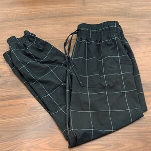 Black Checkered Women’s Joggers